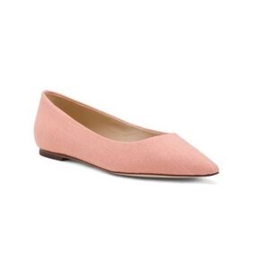 J.McLaughlin Salmon Pink Linen Ballet Pointed Toe Ballet Gale Flats Size 7 NWOB